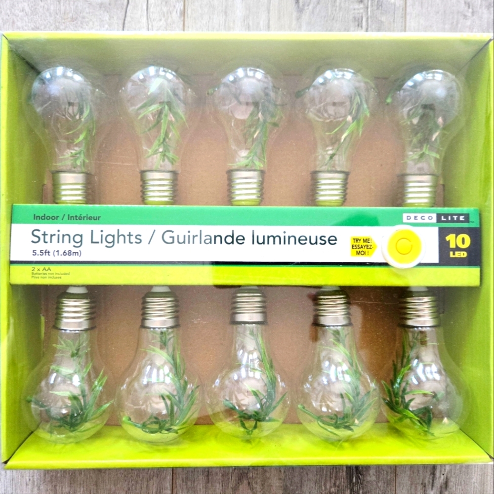 BNWT - Deco Lite String Lights with Greenery